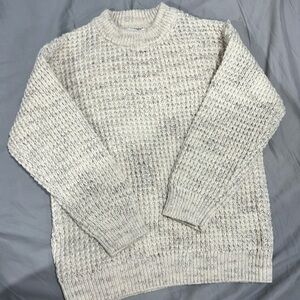 Zara girls/boys Chunky Knit Ecru and Grey Sweater